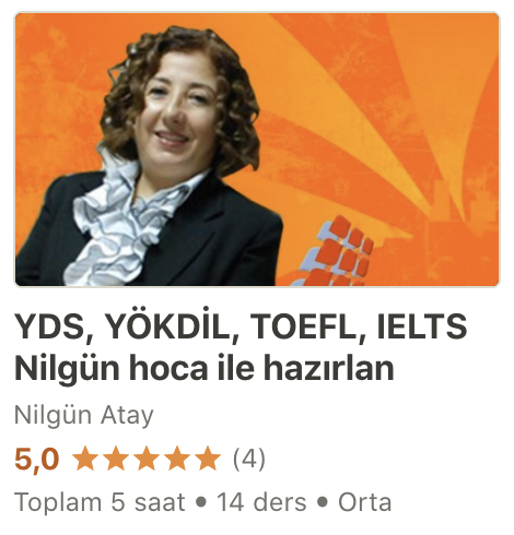 YDS, YÖKDİL, TOEFL, IELTS Nilgün Hoca İle Hazırlan